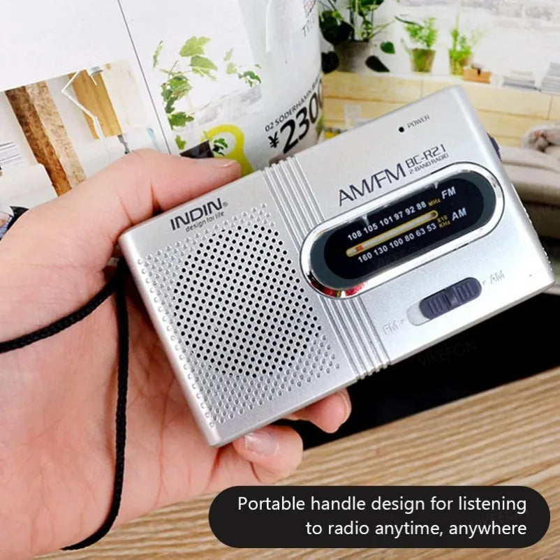 Mini Radio AM FM Bateria