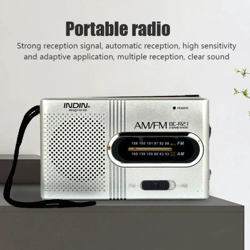 Mini Radio AM FM Bateria
