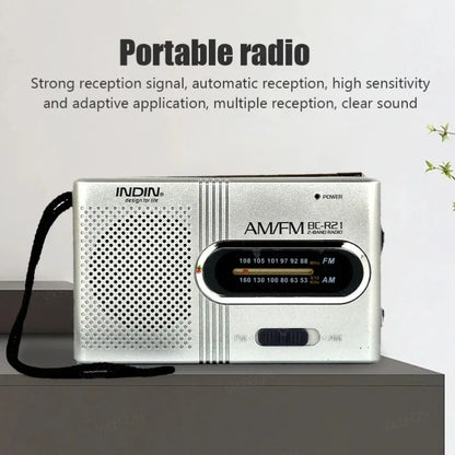 Mini radio AM FM batería