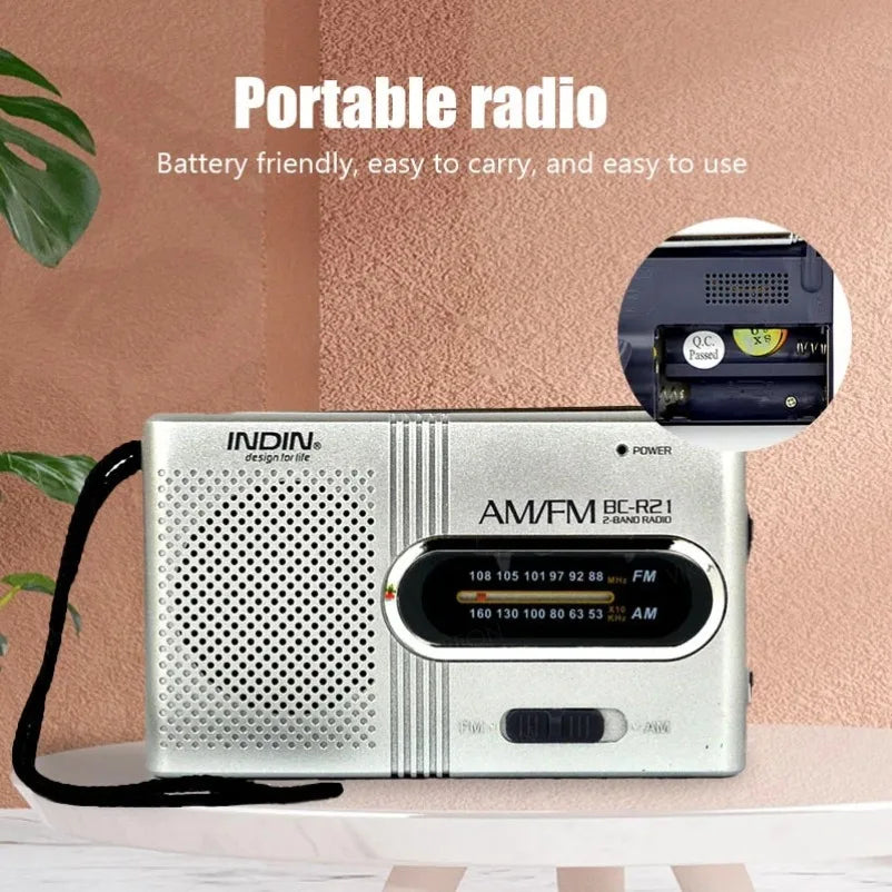 Mini Radio AM FM Bateria