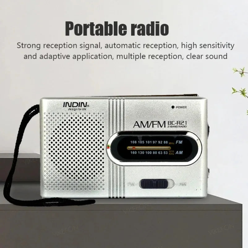 Mini Radio AM FM Bateria