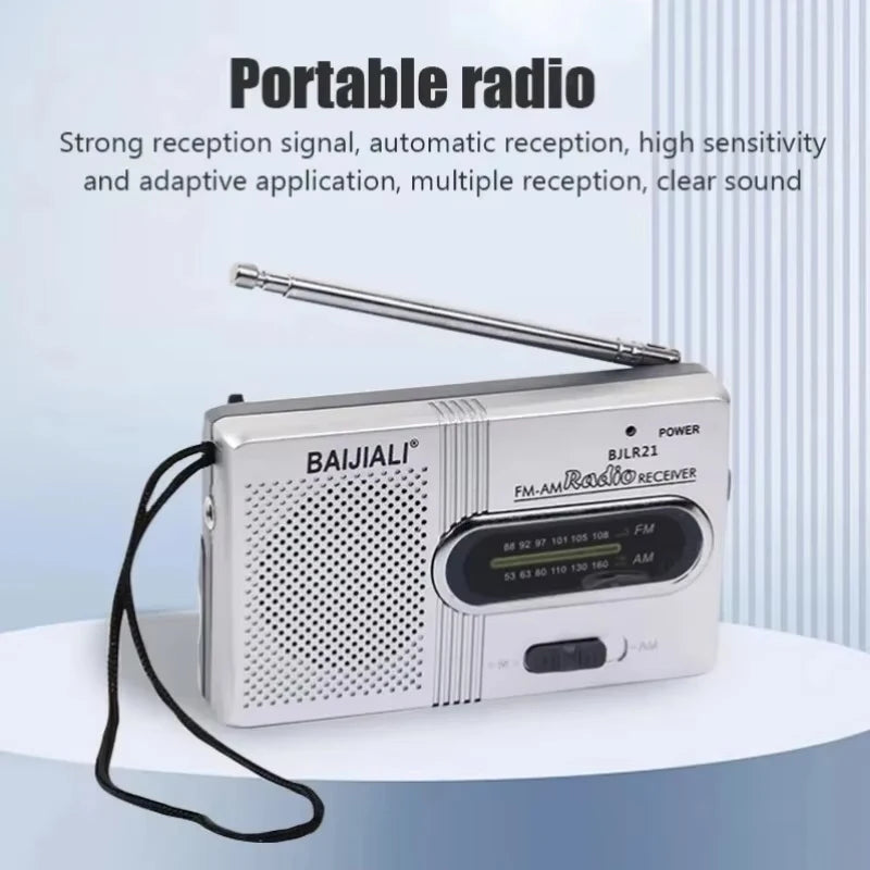 Mini Radio AM FM Bateria